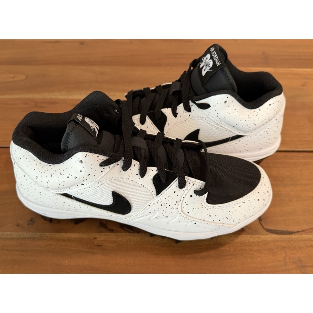 Nike Air Jordan Stadium 90 Low TD White Black Football Cleats HQ0210-100 Mens 10